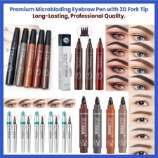 Augenbrauen Stift 3D Eye Brow Pen Tattoo Microblading 5 Farben Wasserfest 24h )