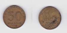 50 Pfennig Messing Münze DDR