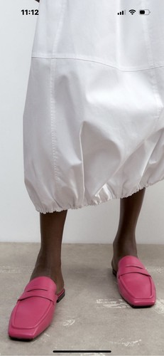 Zara leder mokassin pantolette - zara,