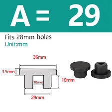 Gummi Stopfen Lochkappen Abdeckstopfen Verschlussstopfen Blindstopfen Schwarz