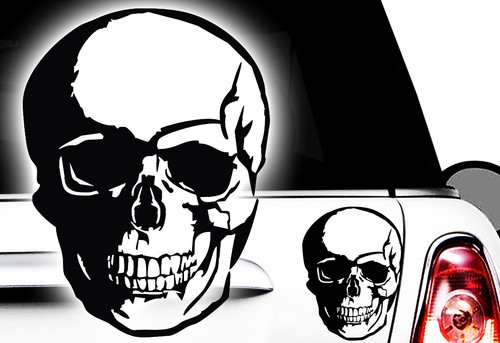 Totenkopf autoaufkleber - totenkopf,