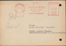 OBERLICHTENAU-CHEMNITZ, Postkarte 1949, Emil Bruno Müller Inkasso Büro