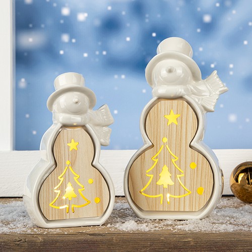 2er set schneemann mit - set, leds