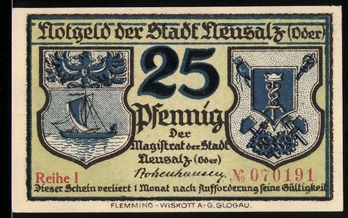 Notgeld neusalz oder 25 - notgeld,