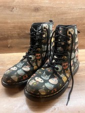 Docs Boots Stiefeletten  Gr. 41 Animal Print Katzen Katzenköpfe bunt Cat Lover
