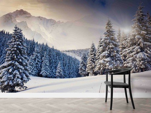 Schnee wald tapete - 3d,