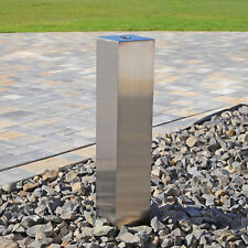 CLGarden Edelstahlsäule eckig 50cm Edelstahl Element für DIY Springbrunnen