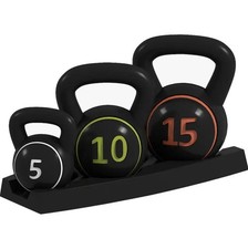 Kettlebell Set 3er Set 6,8/4,5/2,2kg Schwunghantel Kugelhagel  5/10/15lbs