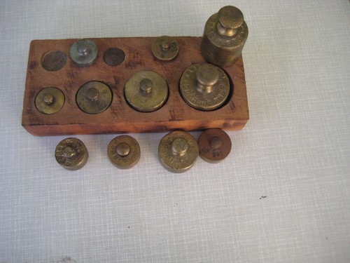 Alte messing gewichte satz - alte,