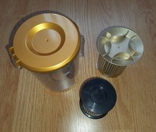 Cleanmaxx Zyklon Akkustaubsaug Staubdose Bechelter Sieb mit Filter PC-P008E Gold