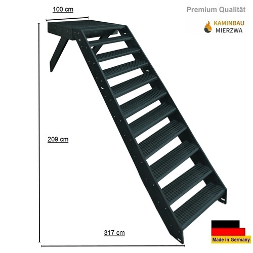 Stahltreppe treppe anthrazit - stahltreppe,