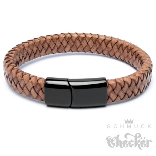 Herren lederarmband geflochten - lederarmband,