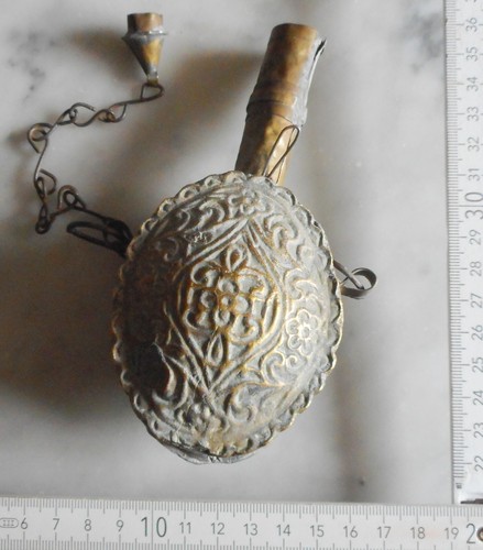 Pulver flasche messing oval - pulver,