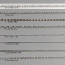 Silberkette Echt 925 Sterlingsilber Ankerkette Kugelkette Erbskette Panzerkette