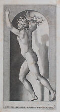 Gian Jacopo Caraglio Männerakt Iuventa Iuventus Antike Orig Kupferstich 16. Jh.