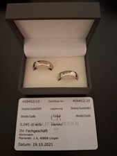 Partnerringe/Trauringe/Eheringe Stahl/Gold 585