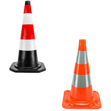 2/4/8er Set Verkehrskegel Warnkegel Verkehrsleitkegel 48cm / 70cm, PVC / Gummi