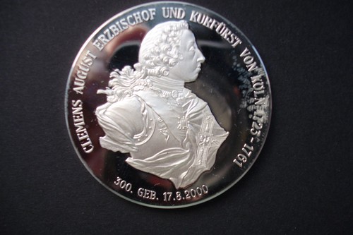 Feinsilbermedaille auf clemens - auf,