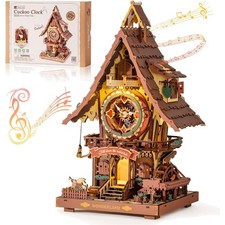 3D-Kuckucksuhr Holzpuzzle Modellbauset für Erwachsene Heimdekoration Geschenk