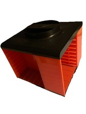 Kassettenständer Kassettenkarussell MC Aufbewahrung Vintage Rot Drehbar 