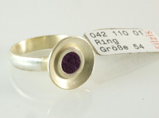 925 Sterlingsilber  Filzis Ring rund Gr 54 lila