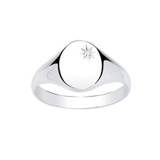 Herren Echt Diamant Oval