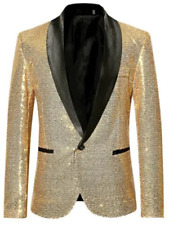 Gold Pailletten Sacko Jacke Glamour Gala Opernball Oskar