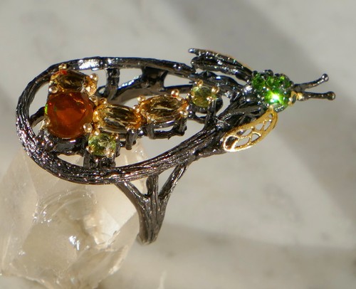 Unikat feuer voll opal ring - unikat!,