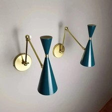 Monolith' Italienische Leselampe Messing 50er Jahre Italienische Wandlampe Mi...