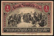 Notgeld Neusalz /Oder, 1 Mark