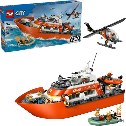 Lego city 60504 rettungsboot - city,