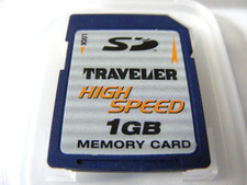 1GB Secure Digital Card HIGH SPEED ( 1 GB SD Karte ) TRAVELER gebraucht