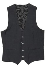 BARUTTI Weste Herren ärmellose Jacke Steppweste Anzugweste Gr. S Grau #2473hgt