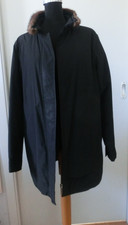 Vintage Damen Kurzmantel 38, schwarz, leichtes Steppfutter