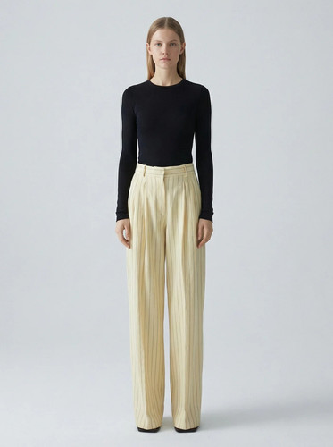 Leinenhose gelb gestreift - ,