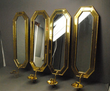 4 Wandblaker Messing Spiegel