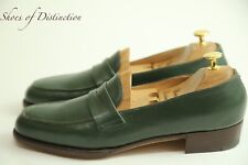 John Lobb Bespoke Grün Leder