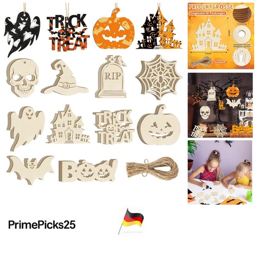 Halloween holzanhänger set - set, 50