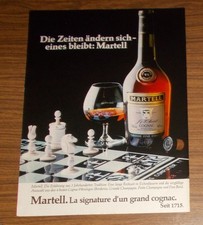 Seltene Werbung MARTELL Cognac - Die Zeiten ändern sich - Schachcomputer 1981