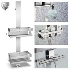 B Ware / Duschablage Hängen Edelstahl Duschregal ohne Bohren 2 Körbe 4