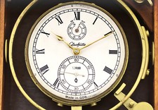 GUB Glashütte Marine Chronometer Schiffchronometer Auf-Ab Uhr 56h Gang. Kal.100 