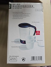 Reisewasserkocher 0,4l mit 2 Trinkbechern Mini Reise-Wasserkocher, Tcm, neu,OVP