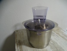 Edelstahlrührschüssel mit Deckel und Einfüllhilfe für eine Braun KM 3210  K 3000