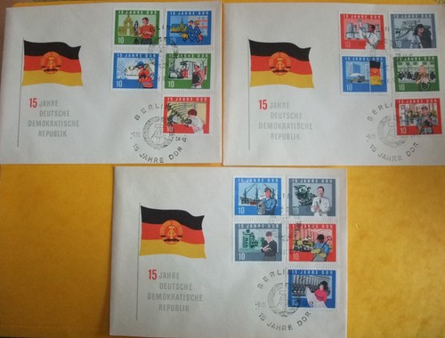 Ddr 1964 fdc 1059a 1073a - 1964, 3
