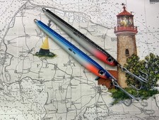 pilker set norwegen 2 Gelbe Riff Pilker 600g UV Farben VMC Drillinge