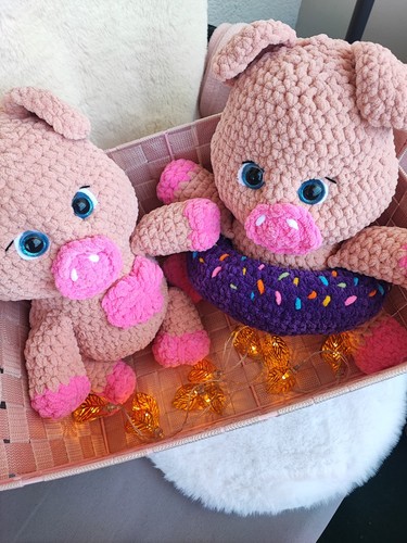 Süße schweinchen gehäkelt - schweinchen,