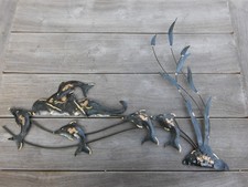 Fische Delphine Delphin Fisch Wandbild Wandhänger Metall