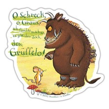 Der Grüffelo Mit Maus Es Gibt Ihn Doch Spruch Aufkleber Sticker, max. 10 x 10 cm