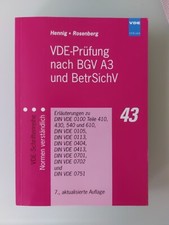 VDE-Prüfung nach BGV A3 und BetrSichV | Buch | Zustand sehr gut