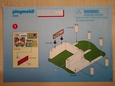 Playmobil Bauanleitung 4009 SuperSet Zoo Pflegestation , A5 , 6 Seiten